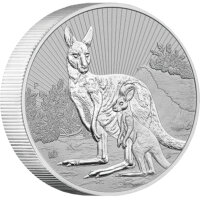 Australien Next Generation 2023 Känguru 2 oz Silber Piedfort
