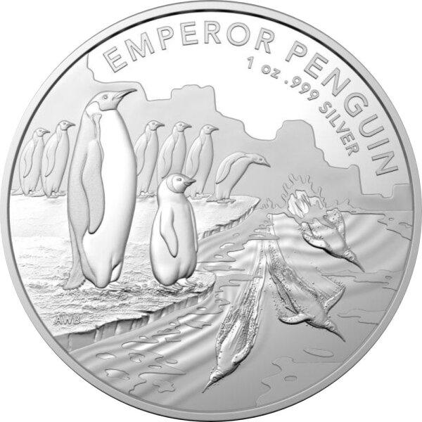 Australien Antarctic Territory 1. Ausgabe RAM Königspinguin | Emperor Penguin 2023 1 oz Silber
