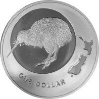 Neuseeland Kiwi 2009 1 oz Silber - Polierte Platte