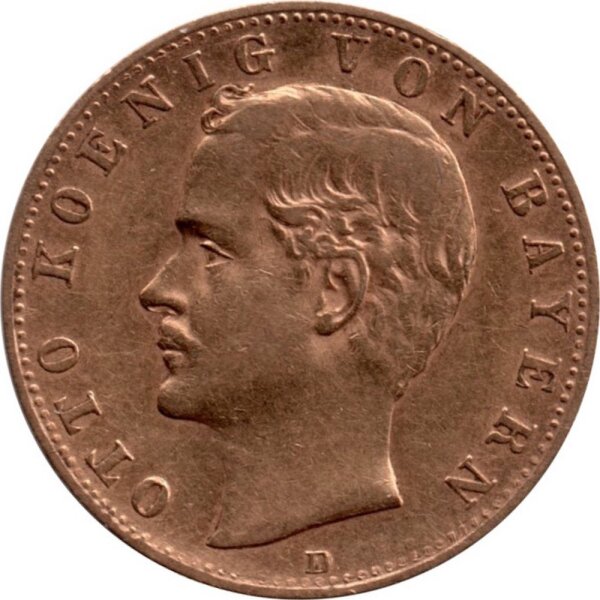 J.199 Bayern 10 Mark 1890-1900 - König Otto - Gold -ss