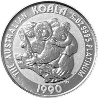 Australien Koala 1990 1/20 oz Platin