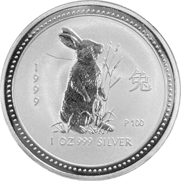 Australien Lunar I 1999 Jahr des Hasen 1 oz Silber