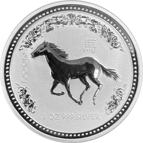 Australien Lunar I 2002 Jahr des Pferdes 1 oz Silber