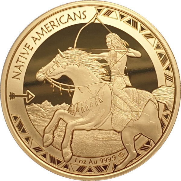 Kamerun Native Americans 2. Ausgabe 2023 Pfeil 1 oz Gold