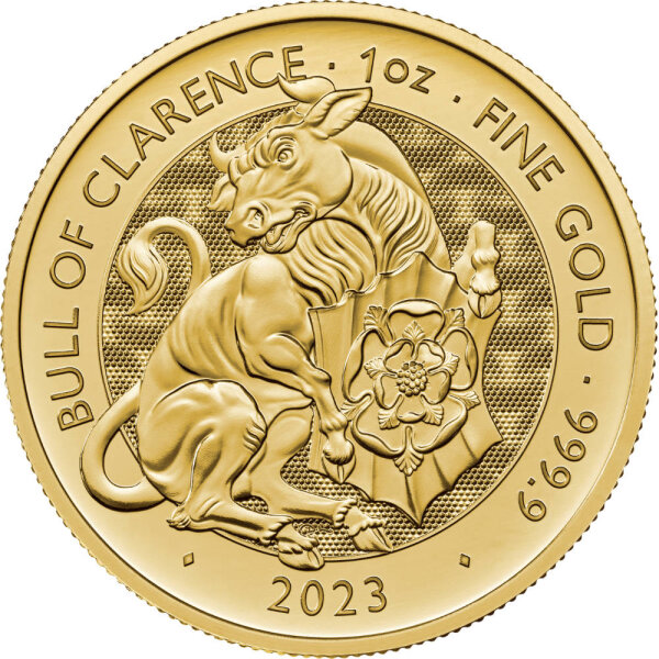 UK Tudor Beasts 3. Ausgabe 2023 Bull of Clarence 1 oz Gold