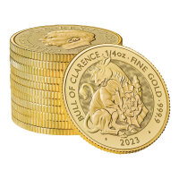 UK Tudor Beasts 3. Ausgabe 2023 Bull of Clarence 1/4 oz Gold