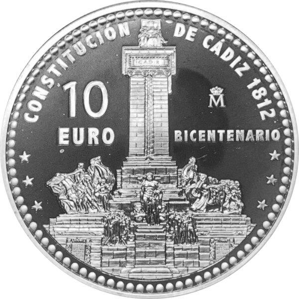 Spanien 10 Euro 2012 Spanische Verfassung - Silber PP