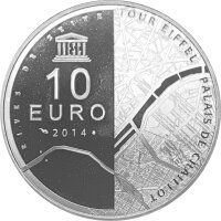 Frankreich 10 Euro 2014 - 125 Jahre Eiffelturm - Silber PP