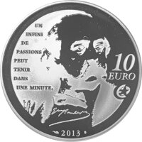 Frankreich 10 Euro 2013 - Gustave Flaubert "Madame Bovary" - Silber PP