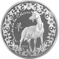 Frankreich 10 Euro 2015 Jahr der Ziege - Silber PP