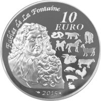 Frankreich 10 Euro 2015 - Jahr der Ziege - Silber PP