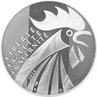 Frankreich 10 Euro 2014 - Gallischer Hahn - Silber PP