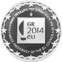 Griechenland 10 Euro 2014 EU-Präsidentschaft - Silber PP