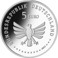 Deutschland 5 Euro Wunderwelt Insekten 1. Ausgabe 2022 Insektenreich - Polierte Platte