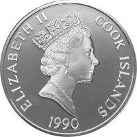 Cook Islands 5 oz 1990 Ferdinand Magellan - Karacke Victoria - Silber PP