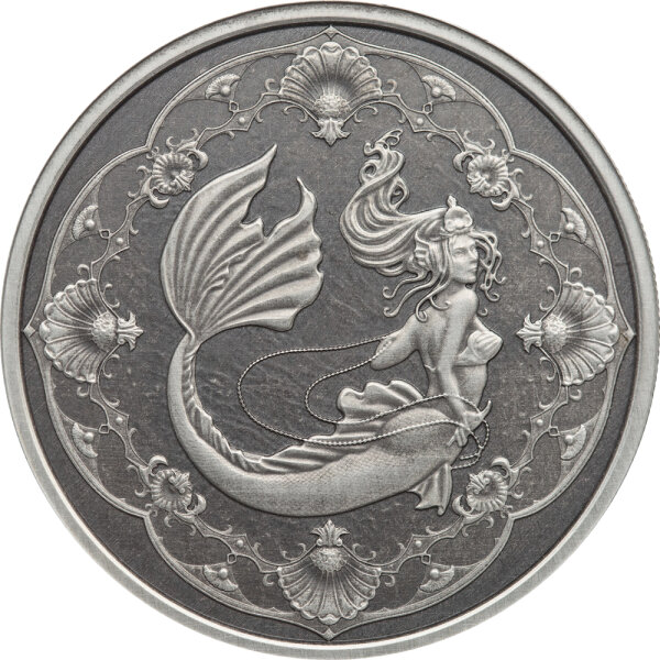 Samoa Mermaid 2022 Princess of the Seas 1 oz Silber | Antik Finish