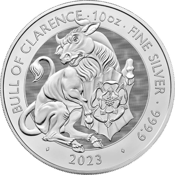 UK Tudor Beasts 3. Ausgabe 2023 Bull of Clarence 10 oz Silber