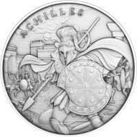 Round Legendary Warriors Achilles 1 oz Silber