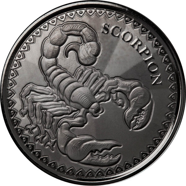 Tschad Skorpion 2022 1 oz Silber | Rhodiniert