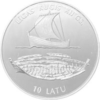 Lettland 10 Latu 1997 - Segelschiff Rigas Kugis XII GS -...