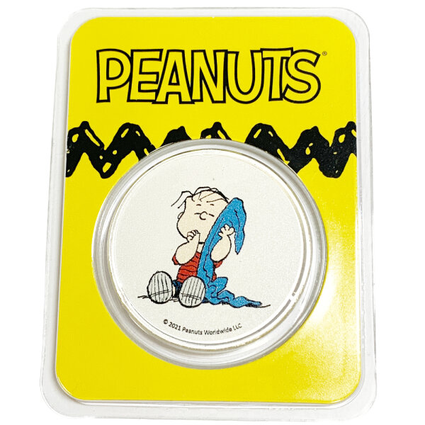 USA 70 Jahre Peanuts Linus van Pelt 2021 1 oz Silber I Coloriert