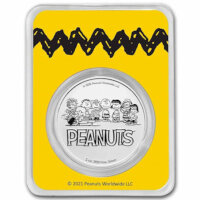 USA 70 Jahre Peanuts Snoopy Joe Cool 2021 1 oz Silber I Coloriert