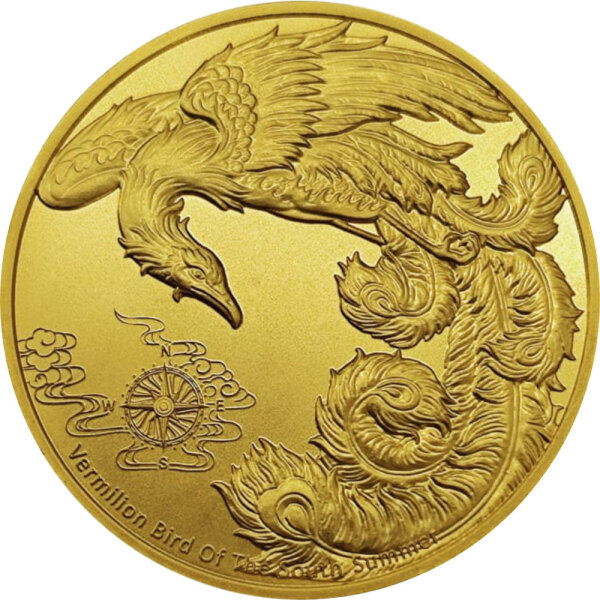 Samoa Four Guardians 2. Ausgabe 2023 Vermilion Bird 1 oz Gold