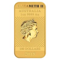 Australien Rectangular Dragon 2018 1 oz Gold