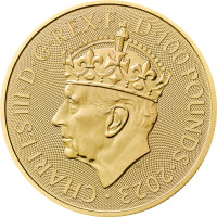 UK Britannia 2023 - King Charles III. gekrönt 1 oz Gold