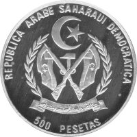 Sahara 500 Pesetas 1992 - Geschichte der Seefahrt - "Santa Maria" - Silber PP