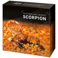 Australien Most Dangerous RAM Desert Scorpion 2023 1 oz Silber - Polierte Platte & Coloriert