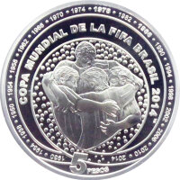 Argentinien 5 Pesos 2014 Fifa Fußball-WM Spieler -...