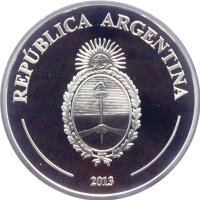 Argentinien 5 Pesos 2014 Fifa Fußball-WM Spieler - Silber PP
