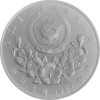 Südkorea 10.000 Won 1987 - XXIV. Olympische Sommerspiele 1988 in Seoul "Volleyball" - Silber PP