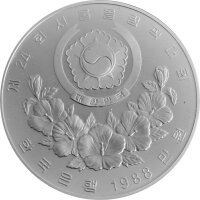 Südkorea 10.000 Won 1988 XXIV. - Olympische Sommerspiele 1988 in Seoul "Gymnastik" - Silber PP