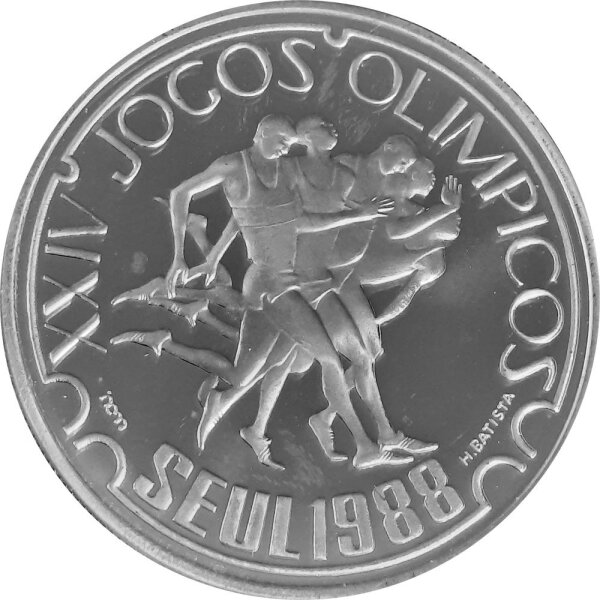 Portugal 250 Escudos 1988 XXIV. Olympische Sommerspiele 1988 in Seoul "Sprinter" - Silber PP