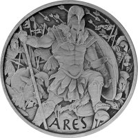 Tuvalu Olympische Götter 7. Ausgabe Ares 2023 1 oz...