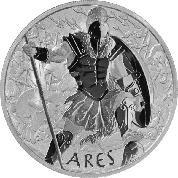 Tuvalu Olympische Götter 7. Ausgabe Ares 2023 5 oz Silber