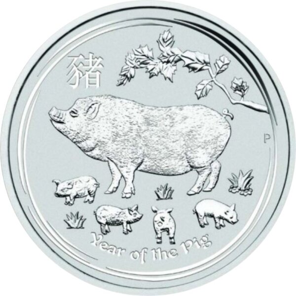 Australien Lunar II 2019 Jahr des Schweins 2 oz Silber