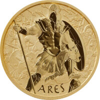 Tuvalu Olympische Götter 7. Ausgabe Ares 2023 1 oz Gold