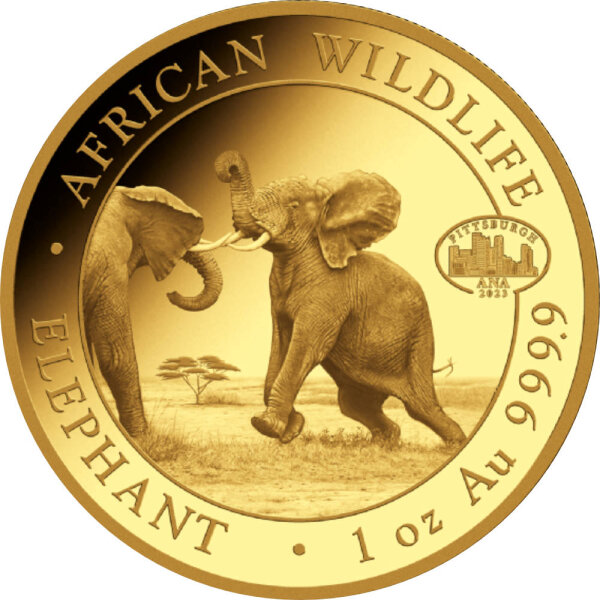 Somalia Elefant 2023 1 oz Gold - Motiv 2024 - ANA