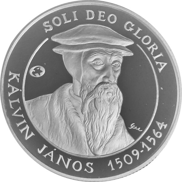 Ungarn 5.000 Forint 2009 - 500. Geburtstag von John Calvin - Silber PP