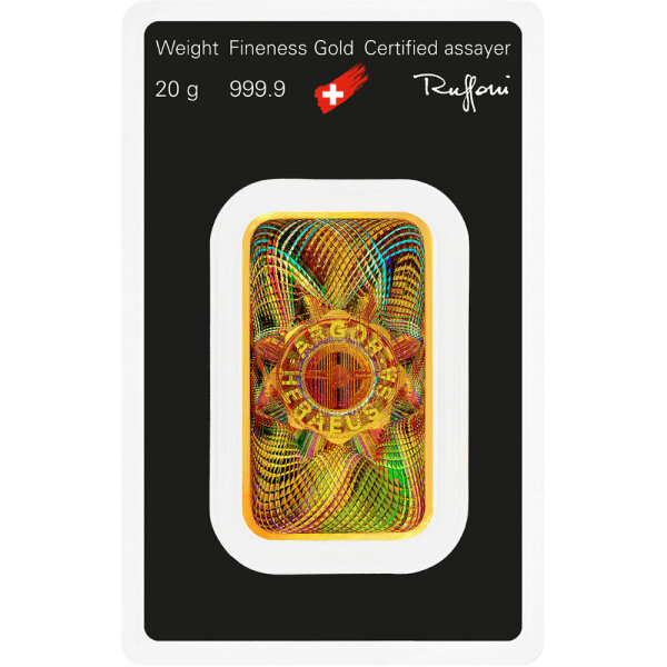 20 Gramm Goldbarren Argor-Heraeus Kinebarren | Neuware LBMA