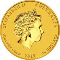 Australien Lunar II 2019 Jahr des Schweins 1/2 oz Gold