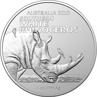 Australien Zoo 4. Ausgabe 2023 Breitmaulnashorn 1 oz Silber