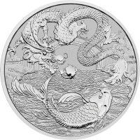 Australien Drachenserie 2023 Drache & Koi 1 oz Silber...