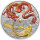Australien Drachenserie 2023 Drache & Koi 1 oz Silber - Coloriert Rot/Gold | Chinesische Mythen und Legenden