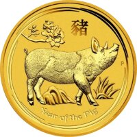Australien Lunar II 2019 Jahr des Schweins 1/4 oz Gold