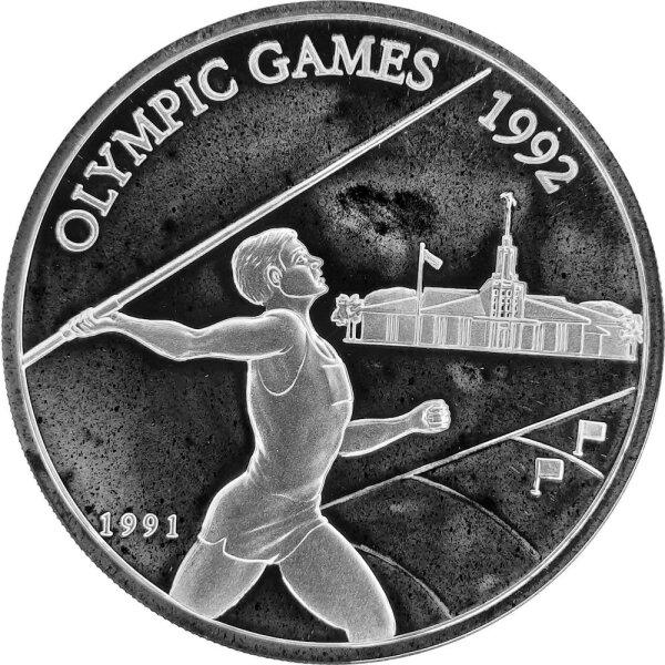 Samoa 10 Tala 1991 - XXV. Olympische Sommerspiele 1992 in Barcelona "Speerwurf"- Silber PP