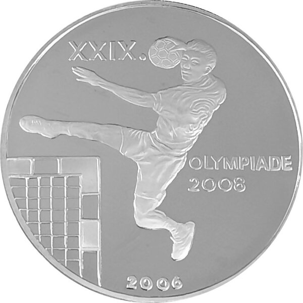 Nordkorea 5 Won 2006 - XXIX. Olympische Sommerspiele 2008 in Peking "Handball" - Silber PP